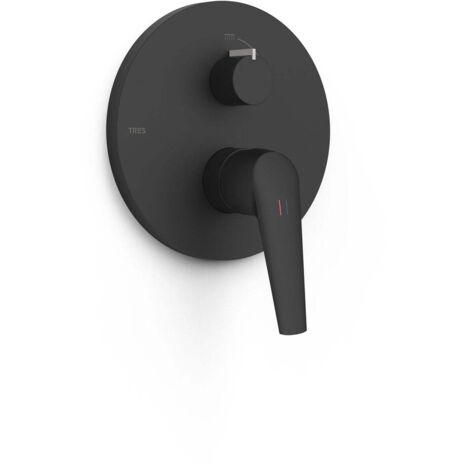 Pièce apparente pour boîtier encastré Rapid-box 2 voies Noir mat - TRES 28128110NM (1/2)