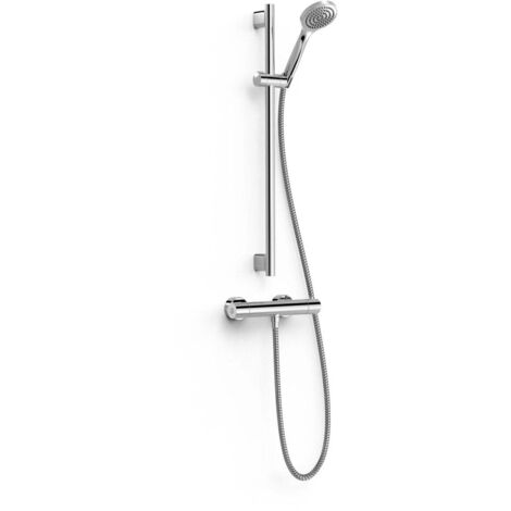 Kit robinet thermostatique mural pour douche Chromé - TRES 21619601 (1/2)