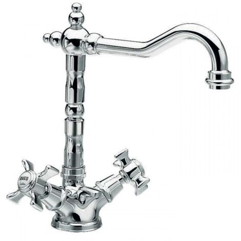 Mélangeur pour lavabo avec bec potence mobile chromé avec vidage rétro CHAMBORD- CRISTINA ONDYNA CH11151 (1/3)