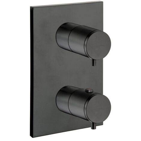 Façade murale thermostatique avec 2 sorties BLACKMAT TRIVERDE - CRISTINA ONDYNA XT85213