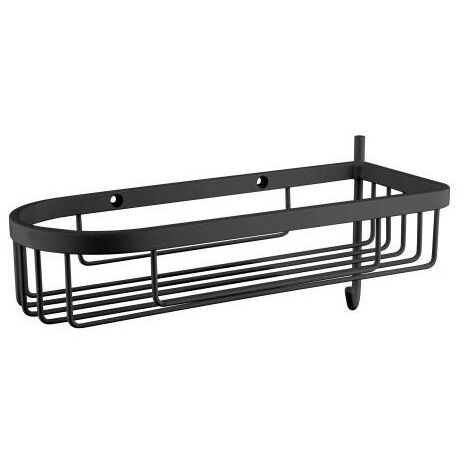 PORTE SAVON GRAND HOTEL PANIER ANGLE OU MURAL 27 cm/11 cm NOIR - CRISTINA ONDYNA GH15213 (1/2)