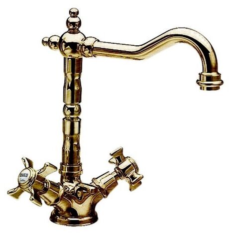 LAVABO CHAMBORD BEC POTENCE MOBILE VIEUX BRONZE +Vidage - CRISTINA ONDYNA CH11192 (1/3)