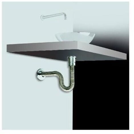 Passe Partout Siphon flexible D.32 L.80cm CHROME - CRISTINA ONDYNA PP13051 (1/2)
