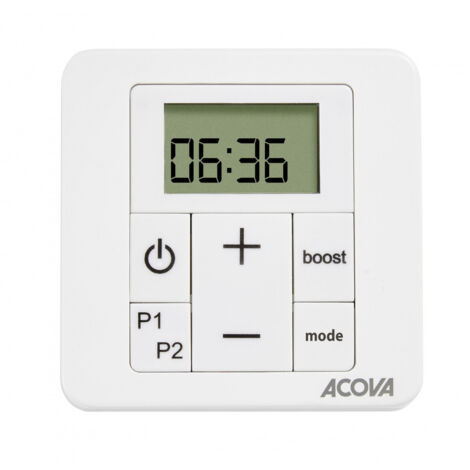 Acova – Sèche-serviette électrique 500W – Acier blanc – Saillie 113mm – Régulation par commande radio – Programmations personnalisables - TFL-050-055