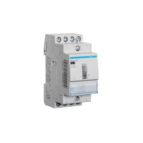 Contacteur à commande manuelle 25A. 4F. 24V HAGER ERD425 (1/2)