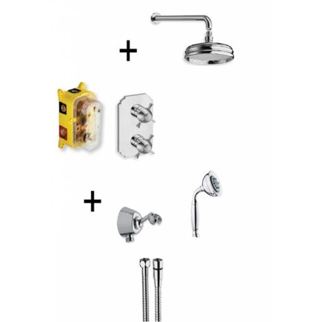 Pack douche encastrée thermostatique Chambord premium - Cristina Ondyna XCH8520 (1/5)