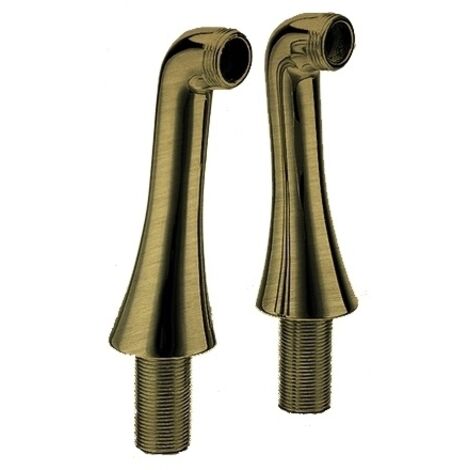 2 COLONNETTES HAUTES 130 mm MM3/4" VIEUX BRONZE - CRISTINA ONDYNA CH16092 (1/3)