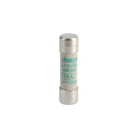 Cartouche fusible industrielle 10x38 aM 10A HAGER LF310M (1/2)