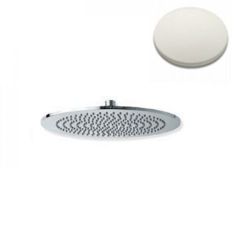 POMME DE DOUCHE SLIM VIENNA LAITON ROND 30 CM BLANC - CRISTINA ONDYNA SD31324 (1/3)