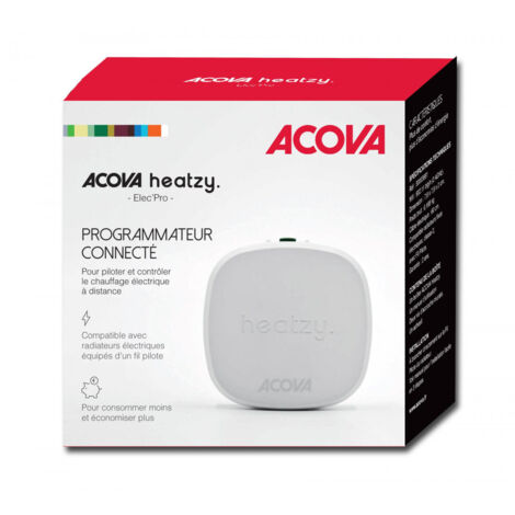 Acova – Sèche-serviette électrique 1000W en acier – Commande radio fréquence – Modes confort et éco – Installation murale ou sur socle - TSL-100-050