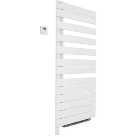 Acova – Sèche-serviette électrique 1750W – Soufflant intégré 1000W – Design asymétrique à gauche – Acier blanc – Dimensions 550x1248mm - TFL075-055IFS