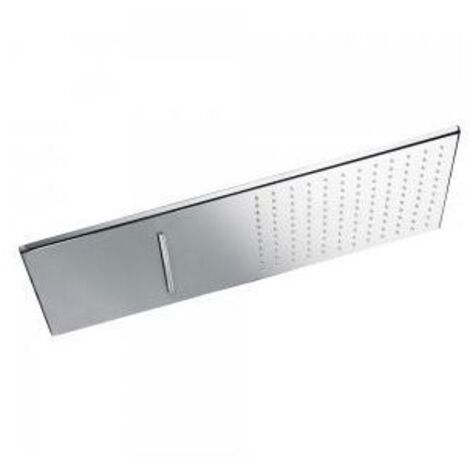 Douches murales acier inoxydable anticalcaire 2 types de jet (Pluie/Cascade). 280x550 mm. - TRES 29990301 (1/4)