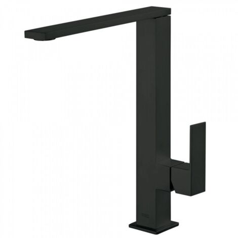 Mitigeur évier bec 34x10 mm Noir Mat - TRES 006486NM (1/3)