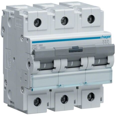 Disj.3P 15kA C-80A 4.5m - DISJONCTEURS MULTI. HAGER HMC380 (1/2)