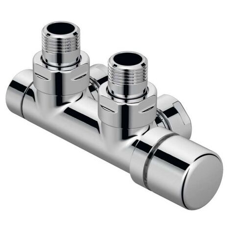Acova – Robinetterie thermostatisable en H coude chromé tête à droite – Cartouche pour chauffage central – 991598