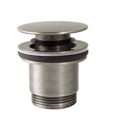 Bonde de vidage clic-clac Simple-Rapid pour lavabo ACIER - TRES 24284001AC (1/2)