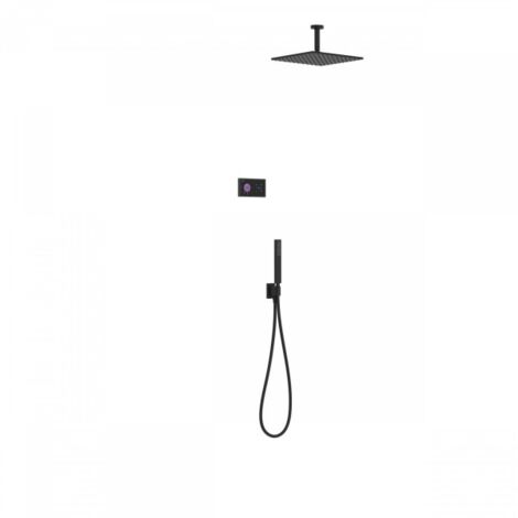 Kit de douche thermostatique électronique et encastré SHOWER TECHNOLOGY Noir Mat - TRES 09288564NM (1/2)