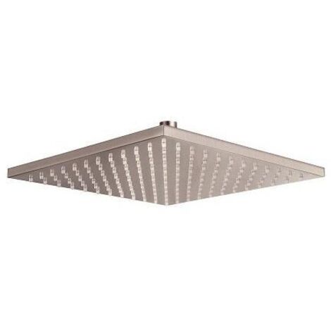 POMME DE DOUCHE CARREE 30X30 LAITON METAL BROSSE - CRISTINA ONDYNA PD55777 (1/2)