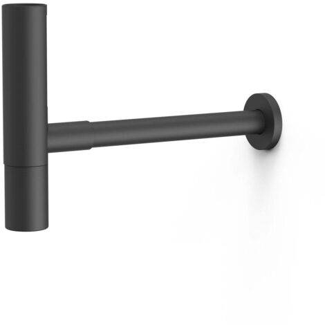 Siphon de lavabo apparent télescopique AVEC CACHE‑SIPHON Noir Mat - TRES 16110342NM (1/2)
