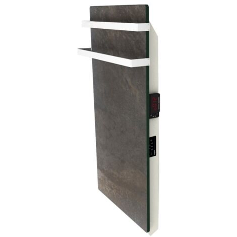 Sèche-serviettes soufflant 1700W avec soufflerie indépendante – Protection IP24 – Programmation hebdomadaire personnalisable – Installation murale – Valderoma - TL17BLG (1/3)