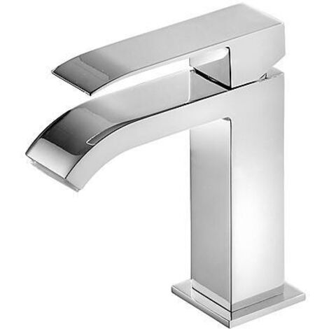 Mitigeur lavabo avec bec cascade Chrome TRES CUADRO - TRES 00610101 (1/2)