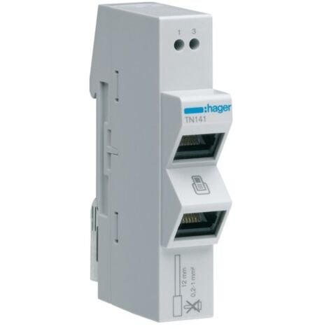 Rép. Tél. 2 sorties RJ45 - SYSTEMES VDI HAGER TN141