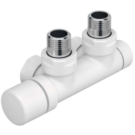 Acova – Robinetterie thermostatisable en H coude chromé – Cartouche thermostatique – Pour systèmes de chauffage – 991601 (1/2)