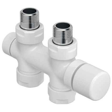Acova – Robinetterie thermostatisable en H droit tête à droite chromé – Cartouche thermostatique – 991581