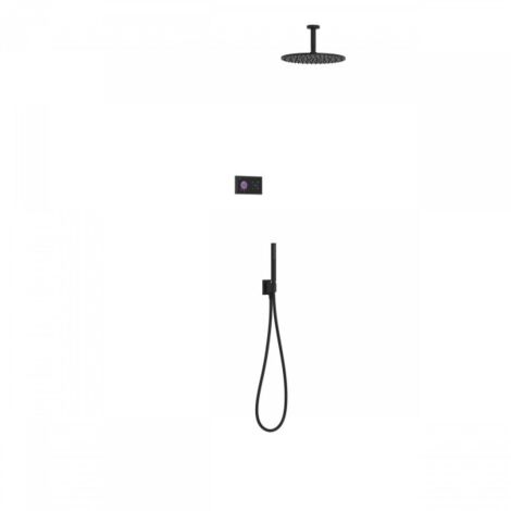 Kit de douche thermostatique électronique et encastré SHOWER TECHNOLOGY Noir Mat - TRES 09288567NM (1/2)