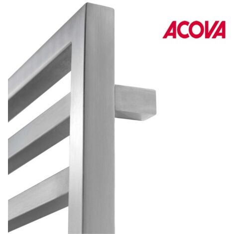Acova – Sèche-serviette eau chaude inox 393W – Collecteurs carrés 30x30mm – Pression 10 bars – Température max 110°C – Raccordements centraux 50mm (1/2)