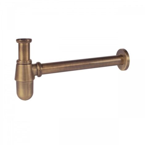 Tres – Siphon de lavabo inspectable en laiton mat – Bouchon de visite – 3463430LM