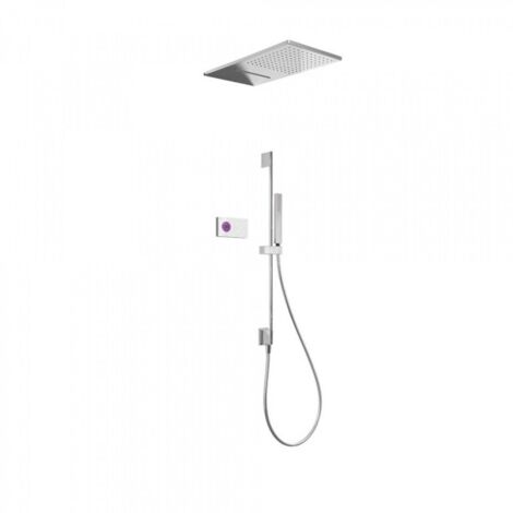 Kit de douche thermostatique électronique et encastré SHOWER TECHNOLOGY avec contrôle électronique compris (blanc) - TRES 092863 (1/2)
