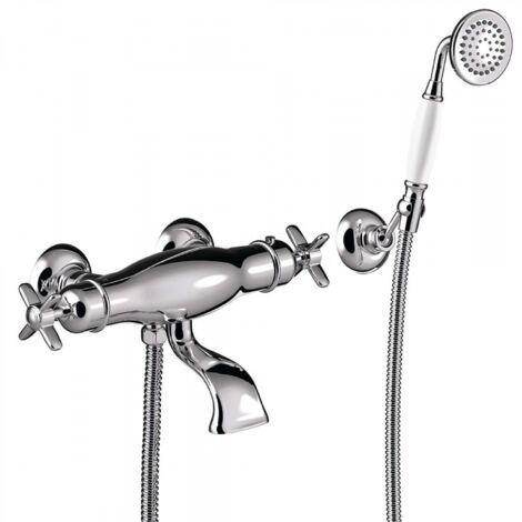 Ensemble rétro Bain‑douche thermostatique Chromé TRES CLASIC - TRES 24217409 (1/2)