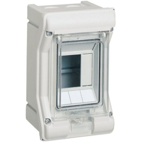 Coffret sécurité vector IP55 IK07 cl.II à 1 rangée 3 modules - Hager