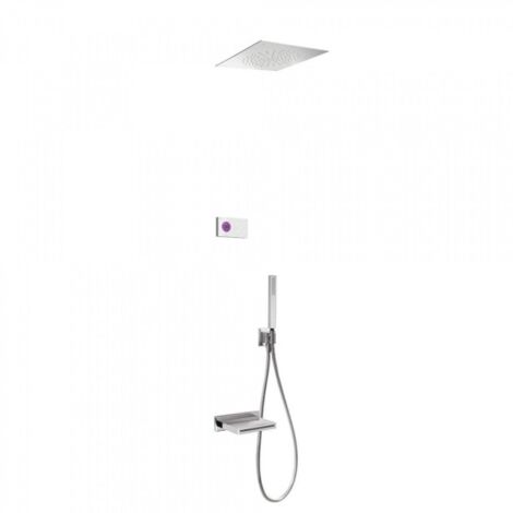 Kit de baignoire thermostatique électronique et encastré SHOWER TECHNOLOGYavec contrôle électronique compris (blanc) - TRES 0928 (1/2)
