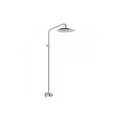 Douche extérieure chromée monocommande 22,5 cm – Installation murale – Résistante à l'humidité – 1299601 – Tres Grifería