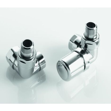 Pack robinetterie manuelle thermostatisable équerre d'angle droit pour sèche-serviettes - ACOVA 991498 (1/2)