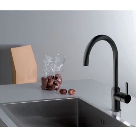 Mitigeur évier bec haut Blackmat CUCINA - CRISTINA ONDYNA KK50813 (1/4)