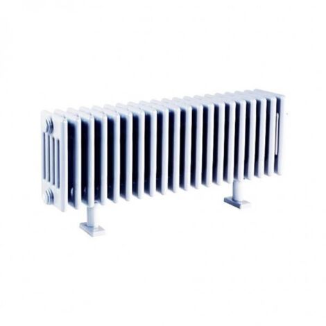 Acova – Radiateur eau chaude en acier plinthe 812W – 5 colonnes – 18 éléments verticaux – Hauteur réglable 120 à 165mm – M6C518026