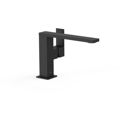 TRES 00620501NM CUADRO Grifo Monomando con Maneta Lateral para Lavabo Color Negro Mate - ref: 00620501NM (1/2)