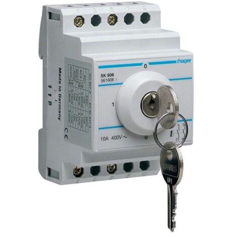 Interrupteur à clé - COMMANDE SIGNAL HAGER SK606 (1/2)