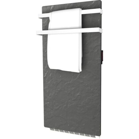 Sèche-serviettes soufflant 1700W noir avec soufflerie – Programmation hebdomadaire – Détection fenêtres ouvertes – NN17BLG – Valderoma (1/6)