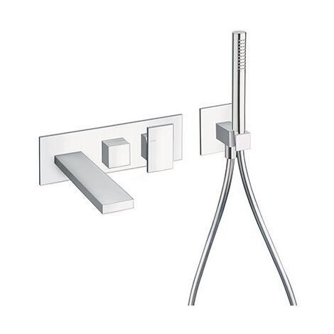 Facade Externe Tabula Bain Douche Mural 2 Sorties Chrome Robinetterie TABULA - CRISTINA ONDYNA TA10251 (1/2)