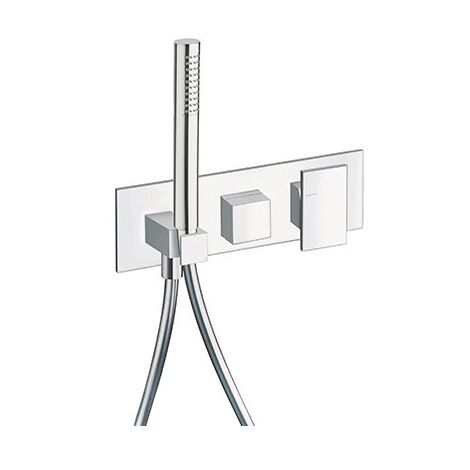 Facade Externe Tabula Douche Murale 2 Sorties Sans Mecanisme Chrome Robinetterie TABULA - CRISTINA ONDYNA TA60251 (1/2)