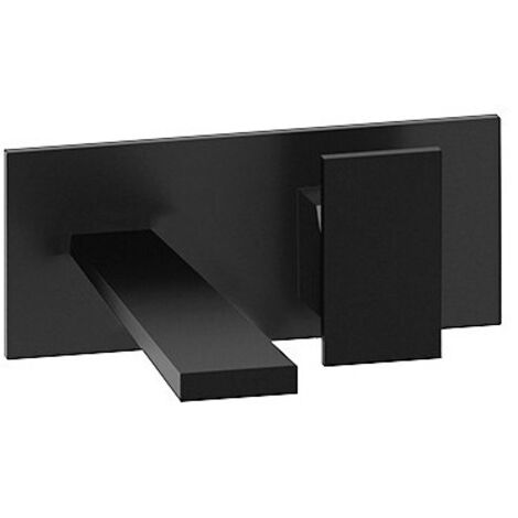 Mitigeur Lavabo Mural Tabula Avec Plaque Saillie 23 Cm BLACKMAT - CRISTINA ONDYNA TA25813 (1/2)