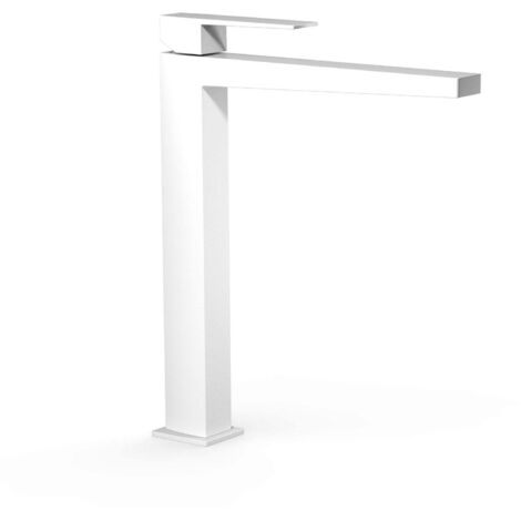 TRES 20210305BM SLIM Grifo Monomando XXL Caño Alto para Lavabo Color Blanco Mate - ref: 20210305BM (1/2)