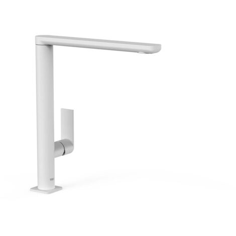 Mitigeur évier bec 34x15 mm BLANC MAT - TRES 20044001BM (1/2)