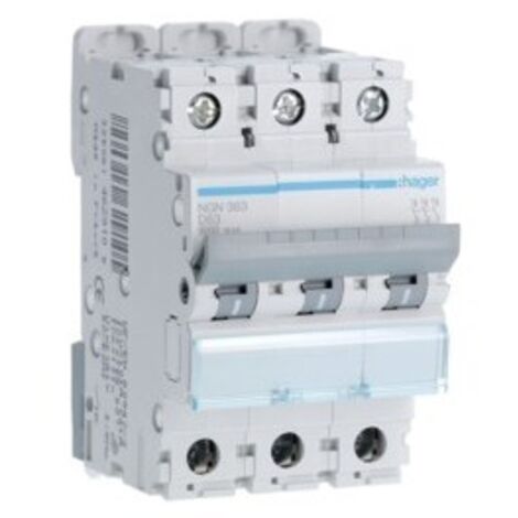 Disjoncteur Hager MBN363 B-63A 3P 6kA 3 Modules