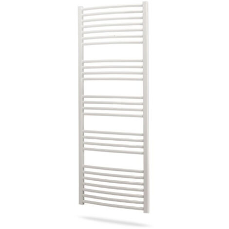 Sèche serviettes eau chaude BANGA cintré 921W Blanc - FINIMETAL BCN3260C (1/2)