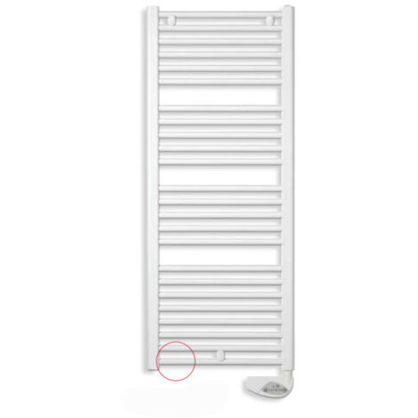 Finimetal – Sèche-serviette mixte 1000W – Tubes ronds en acier – Fixations murales incluses – Pour salle de bain – T102MH